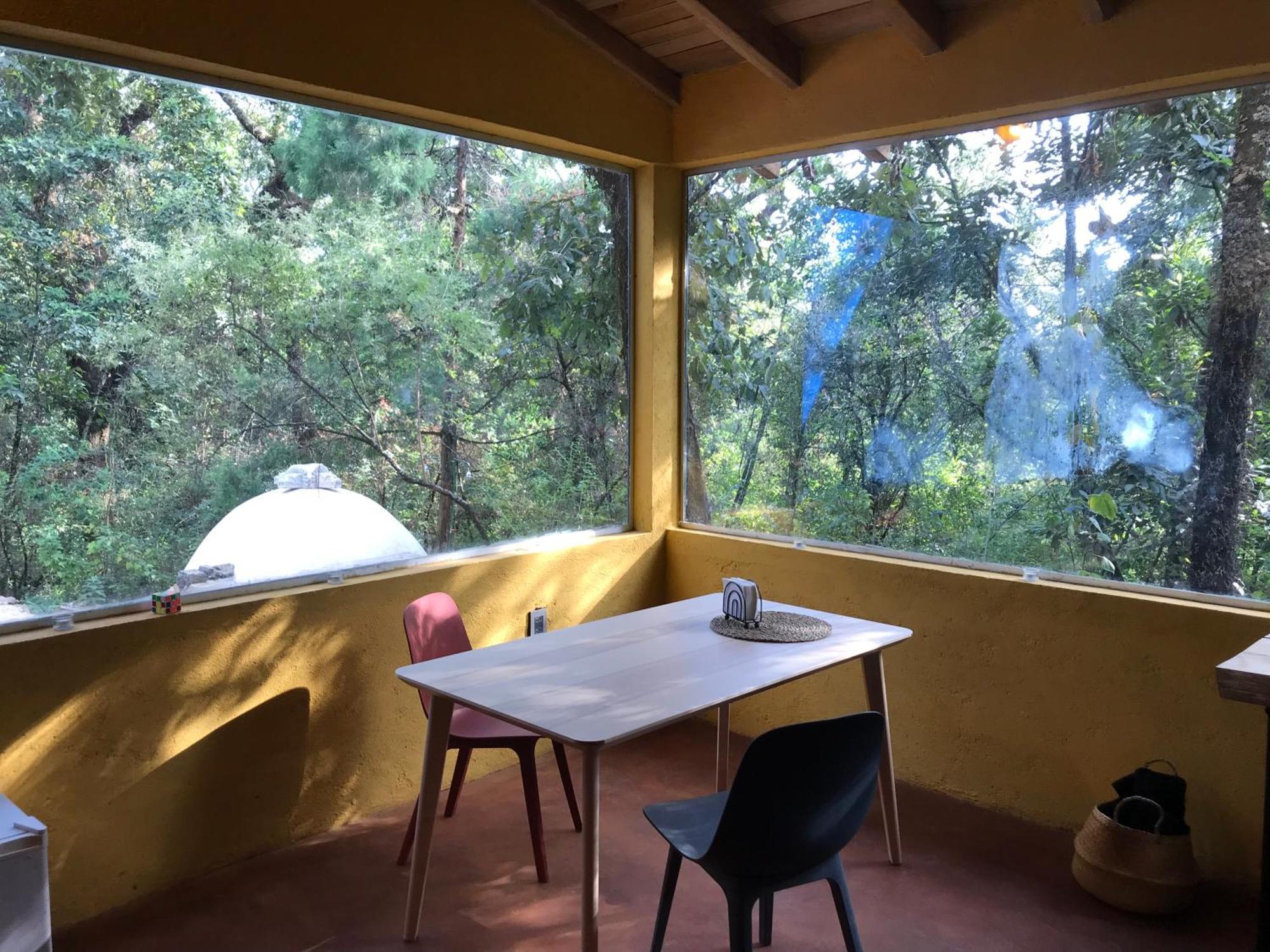 La Cabana Azul Al Fondo Del Bosque De 테포츨란 외부 사진